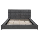 Dreux Upholstered Queen Panel Platform Bed Grey