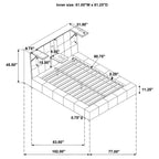Home & Sleep Outlet - Dreux Upholstered Queen Panel Platform Bed Grey