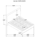 Baldacci Upholstered California King Platform Bed Curry and Walnut
