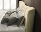 Home & Sleep Outlet - Evelyn Upholstered Queen Panel Platform Bed Ivory