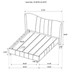 Home & Sleep Outlet - Evelyn Upholstered Queen Panel Platform Bed Ivory