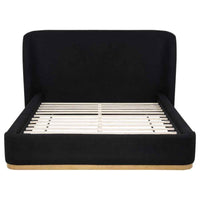Blaire Upholstered Queen Wingback Platform Bed Black