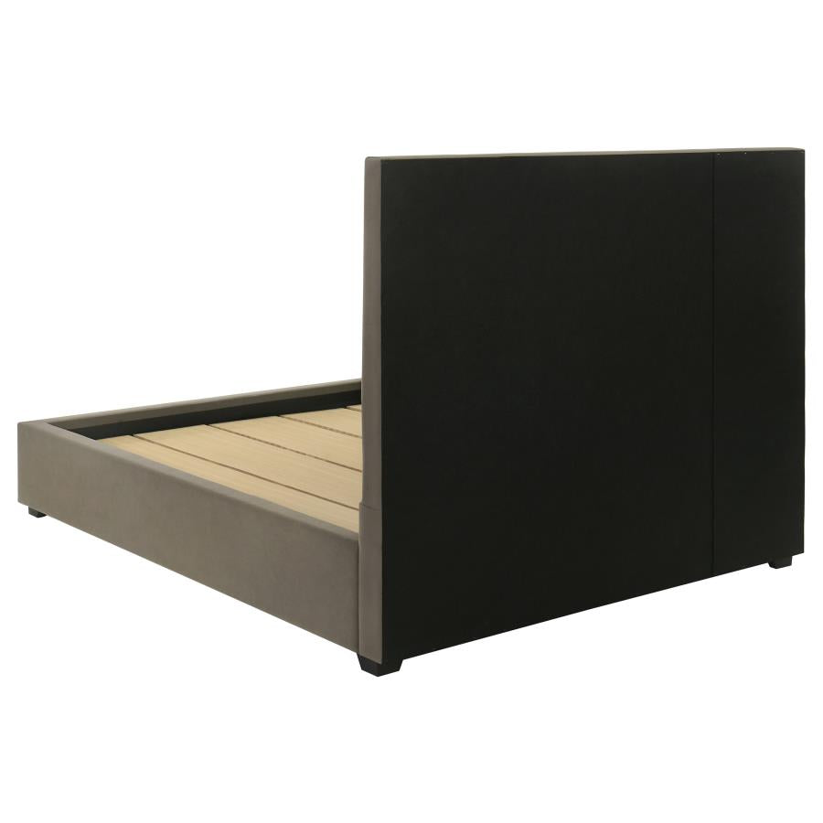 Home & Sleep Outlet - Delsea Upholstered Eastern King Platform Bed Light Brown