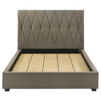 Home & Sleep Outlet - Delsea Upholstered Queen Panel Platform Bed Light Brown