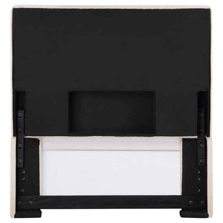 Pirro Upholstered Twin Panel Headboard Sand