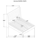 Leslie Upholstered Tufted Full Wingback Platform Bed Beige