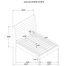 Leslie Upholstered Tufted Queen Wingback Platform Bed Beige