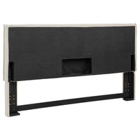Izzy Upholstered King Panel Headboard Sand