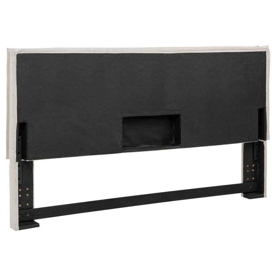 Izzy Upholstered King Panel Headboard Sand
