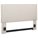 Izzy Upholstered Queen or Full Panel Headboard Sand