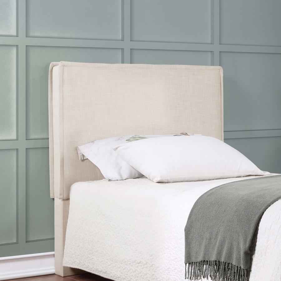 Izzy Upholstered Twin Panel Headboard Sand