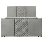 Tara 61-inch Upholstered Eastern King Panel TV Bed Grey
