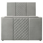 Home & Sleep Outlet - Tara 61-inch Upholstered Queen Panel TV Bed Grey