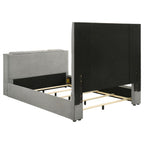 Home & Sleep Outlet - Tara 61-inch Upholstered Queen Panel TV Bed Grey