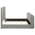 Home & Sleep Outlet - Tara 61-inch Upholstered Queen Panel TV Bed Grey