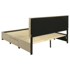 Home & Sleep Outlet - Wheatland 4-drawer Upholstered Eastern King Storage Bed Brown