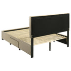 Home & Sleep Outlet - Wheatland 4-drawer Upholstered Queen Storage Bed Light Brown