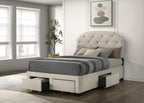 Home & Sleep Outlet - Marianna 4-drawer Upholstered Full Storage Bed Cream