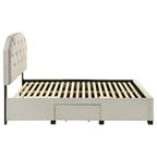 Home & Sleep Outlet - Marianna 4-drawer Upholstered Full Storage Bed Cream