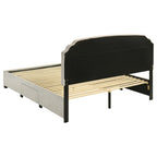 Home & Sleep Outlet - Marianna 4-drawer Upholstered Eastern King Storage Bed Cream