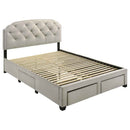 Marianna 4-drawer Upholstered Queen Storage Bed Cream