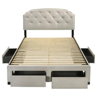 Marianna 4-drawer Upholstered Queen Storage Bed Cream