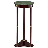 Edie Round Marble Top Plant Stand Merlot