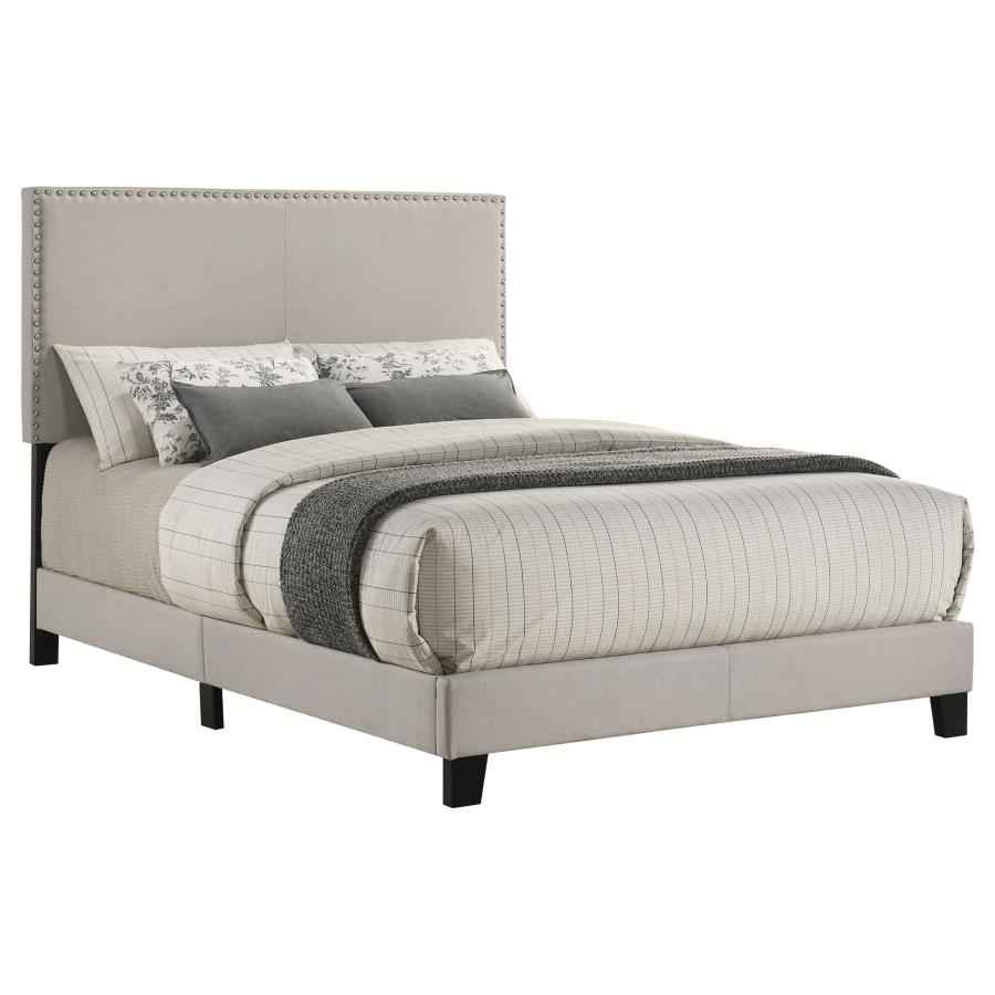 Boyd Upholstered Full Panel Bed Ivory
