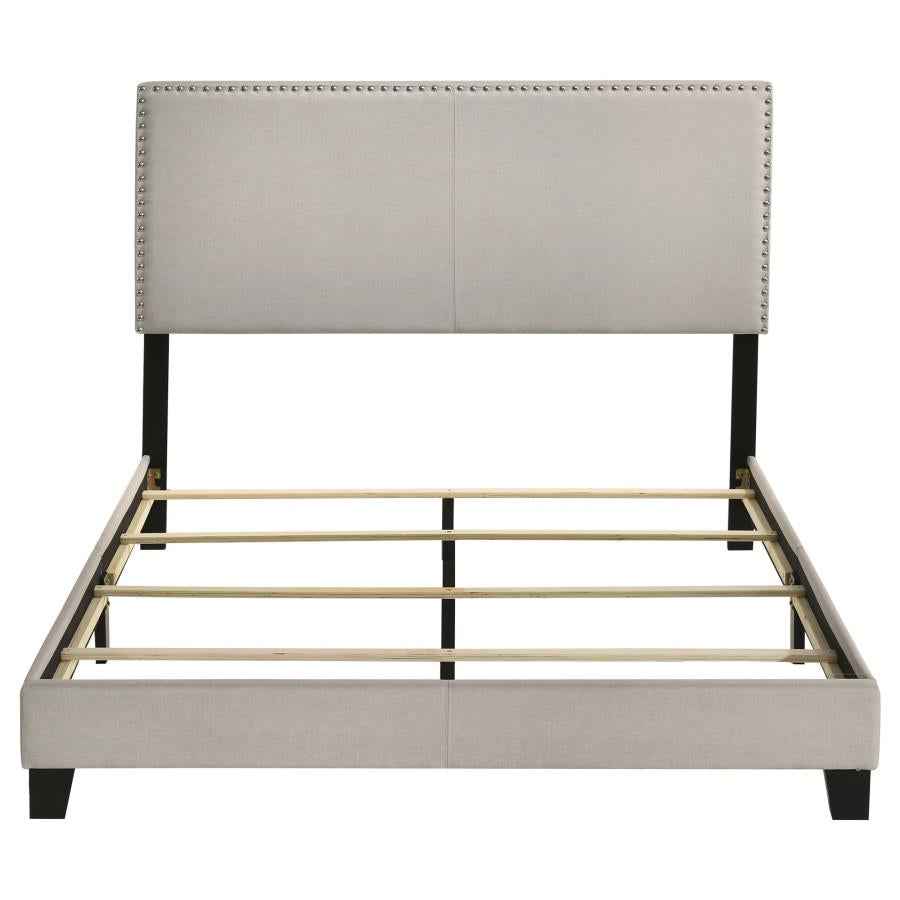 Boyd Upholstered Queen Panel Bed Ivory