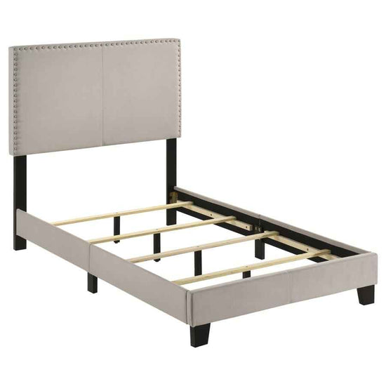 Boyd Upholstered Twin Panel Bed Ivory