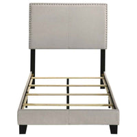 Boyd Upholstered Twin Panel Bed Ivory