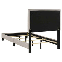 Boyd Upholstered Twin Panel Bed Ivory