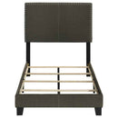 Boyd Upholstered Twin Panel Bed Charcoal