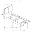 Boyd Upholstered Twin Panel Bed Charcoal