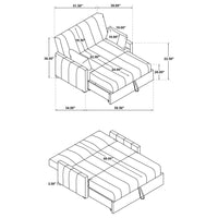 Portland Boucle Upholstered Sleeper Sofa Bed Latte