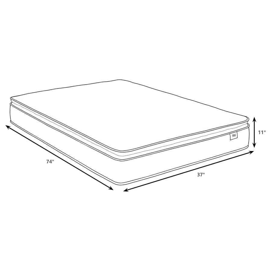 Hayes 11-inch Twin Pillow Top Memory Foam Hybrid Mattress