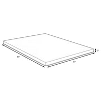 Cascade 3-inch Twin XL Cool Memory Foam Mattress Topper