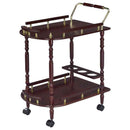 Palmer 2-tier Rectangular Wood Bar Cart Merlot