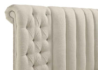 Sonya 4-piece Upholstered Eastern King Bedroom Set Ivory