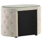 Sonya 5-piece Upholstered Queen Bedroom Set Ivory