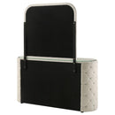 Sonya 6-drawer Upholstered Bedroom Dresser with Mirror Ivory