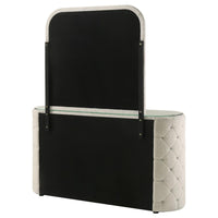 Sonya 6-drawer Upholstered Bedroom Dresser with Mirror Ivory