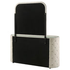Home & Sleep Outlet - Sonya 6-drawer Upholstered Bedroom Dresser with Mirror Ivory