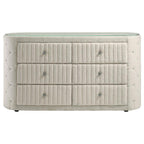 Home & Sleep Outlet - Sonya 6-drawer Upholstered Bedroom Dresser Ivory
