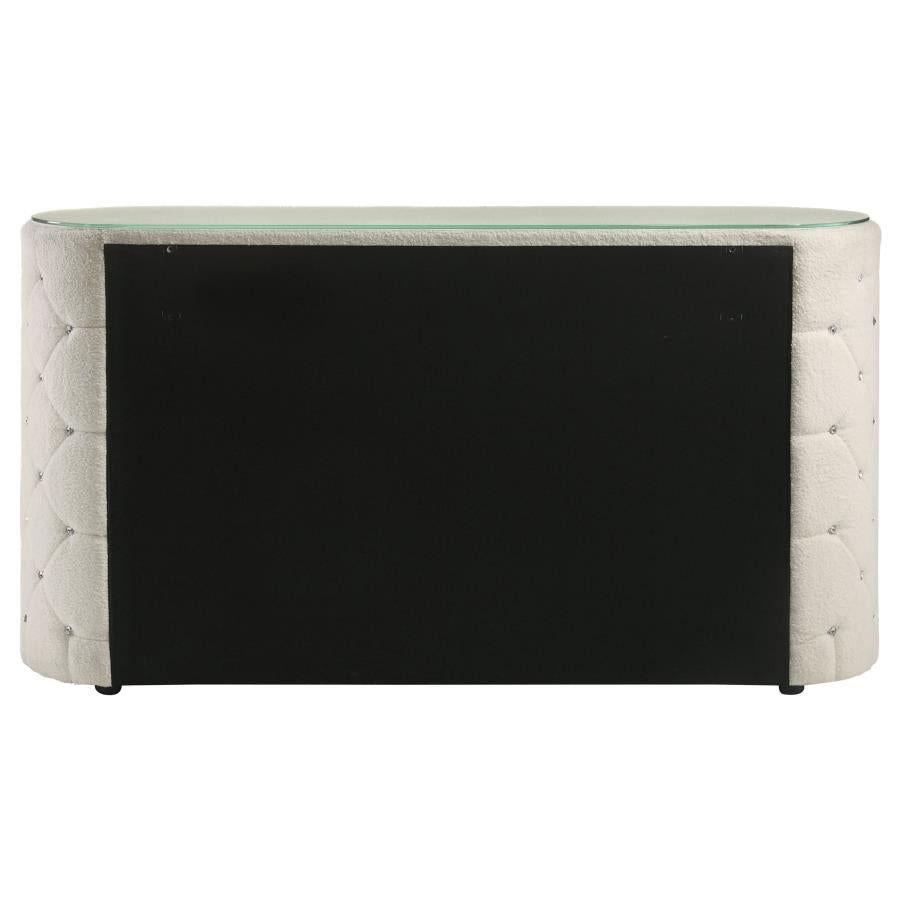 Home & Sleep Outlet - Sonya 6-drawer Upholstered Bedroom Dresser Ivory