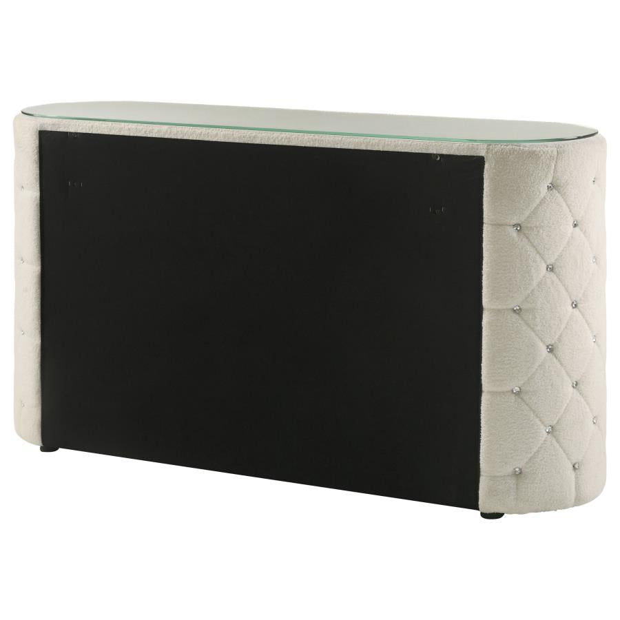 Home & Sleep Outlet - Sonya 6-drawer Upholstered Bedroom Dresser Ivory