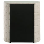 Home & Sleep Outlet - Sonya 5-drawer Upholstered Bedroom Chest of Drawers Ivory