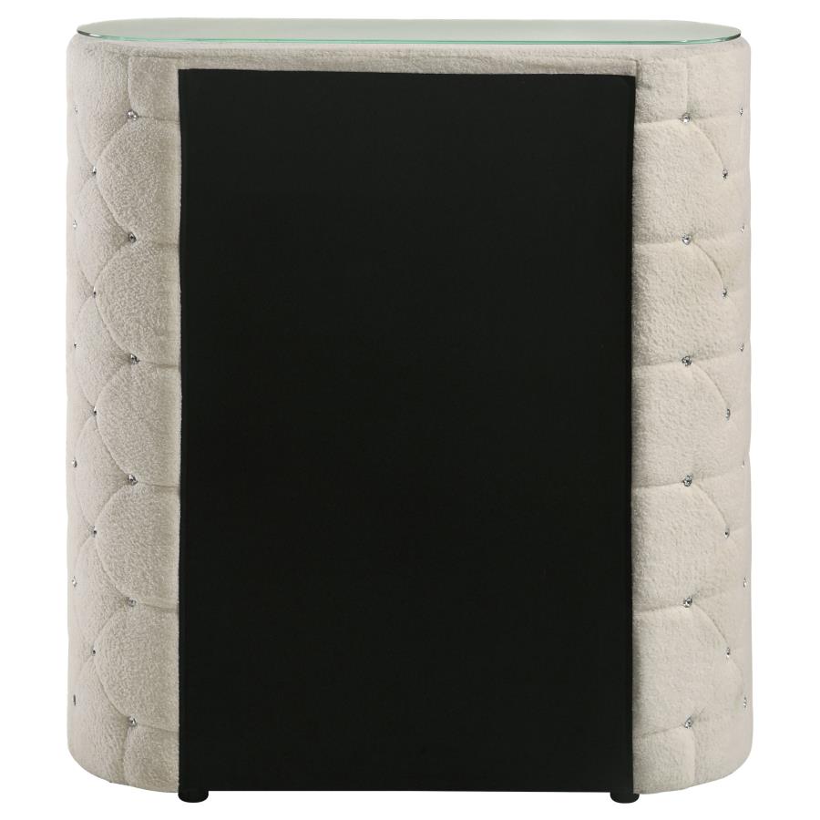 Home & Sleep Outlet - Sonya 5-drawer Upholstered Bedroom Chest of Drawers Ivory