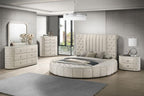 Home & Sleep Outlet - Sonya 5-drawer Upholstered Bedroom Chest of Drawers Ivory