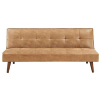 Jenson Upholstered Tufted Convertible Sofa Bed Saddle Brown